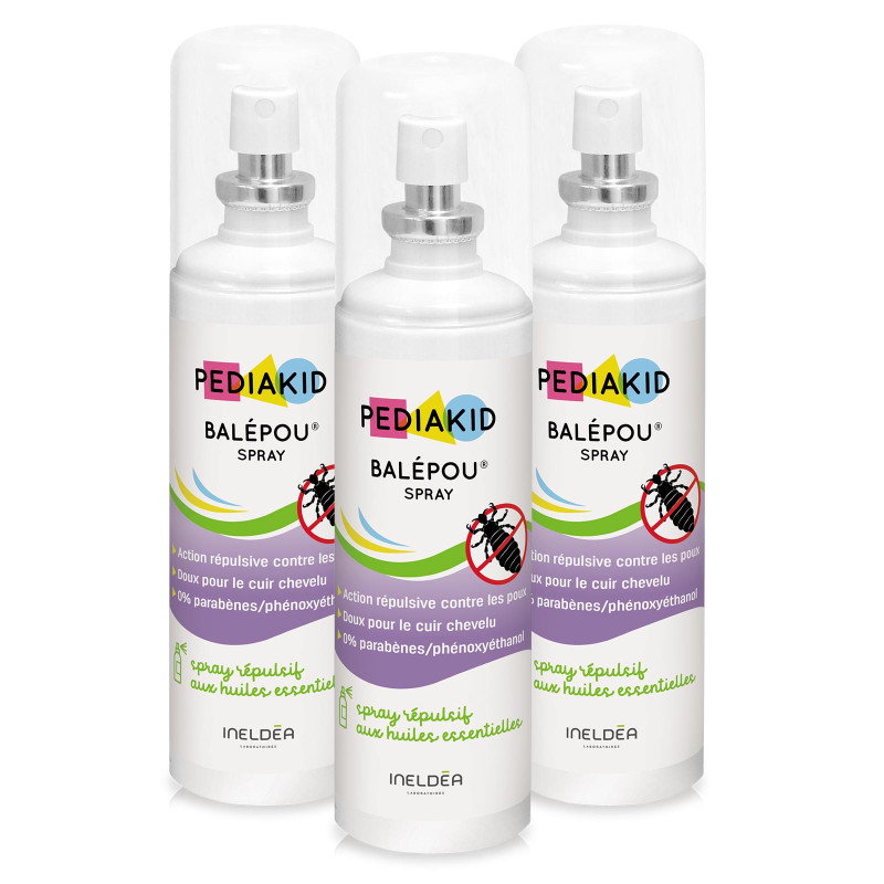 Balépou - PEDIAKID - Spray répulsif poux - Lot de 3