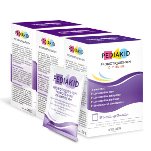 Pediakid Probiotiques - 10M - Compléments enfants - Lots de 3