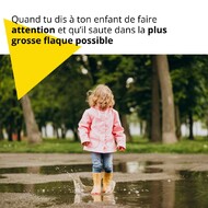 Quand tu dis « Évite les flaques ! » et que ton enfant comprend « Saute dans la plus grosse ! » 💦🙈

Et vous, vous restez zen ou c’est mission impossible ? 🤣
.
.
.
.
.
.
#meme #memes #funny #memedujour #drole #humour #viedemaman #viedeparent